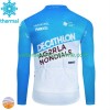 Homme Maillot vélo Hiver Thermal Decathlon Ag2R 2024